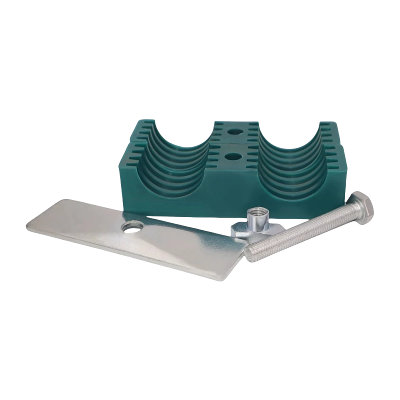 Light-Duty Double Hole Pipe Clamp, Dual Plastic Rail Pipe Clamp, TTPG4 Series Pipe Clamp for Oil/Water Pipe Fixing Light-Duty Double Hole Pipe Clamp, Dual Plastic Rail Pipe Clamp, TTPG4 Series Pipe Clamp for Oil/Water Pipe Fixing